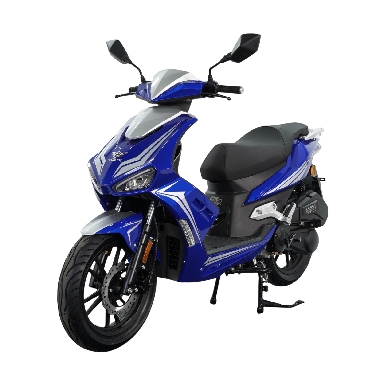 ICOBYK Titan 125 — Royal Blue / Silver White Graphics