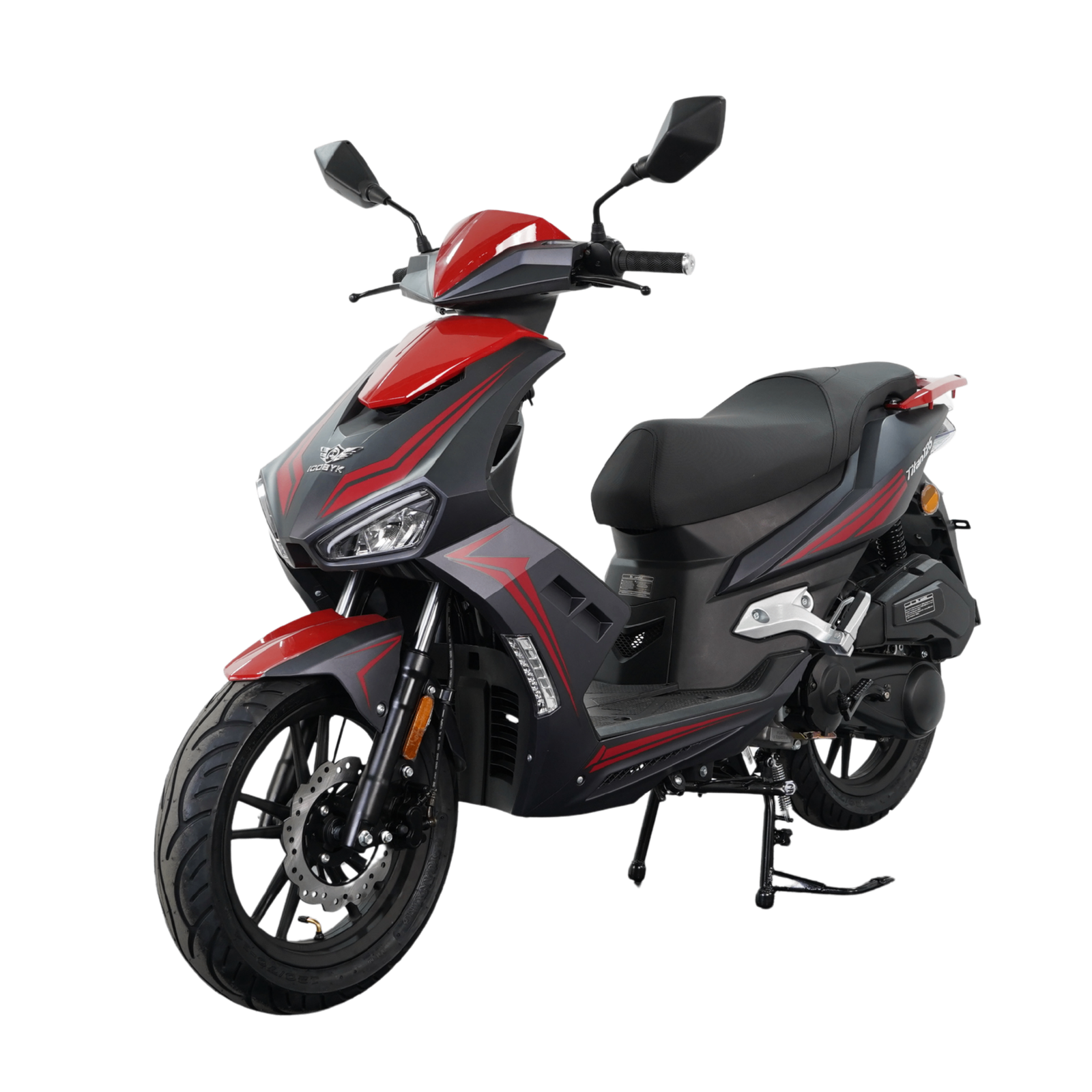 ICOBYK Titan 125 — Matte Black / Racing Red Graphics